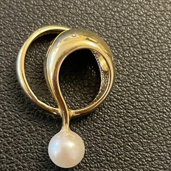 GOLD AND PEARL PENDANT - idit jewelry - HANDMADE - Picture 1 of 3